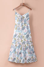 Load image into Gallery viewer, Floral Spaghetti Strap Tiered Midi Dress