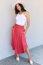 Load image into Gallery viewer, Doublju Comfort Princess Full Size High Waist Scoop Hem Maxi Skirt in Hot Pink