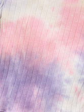 Load image into Gallery viewer, Baby Girl Tie-Dye Ribbed Bell Sleeve Top and Bell Bottoms Set