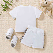 Load image into Gallery viewer, Baby Bear Graphic Round Neck Tee and Short Set