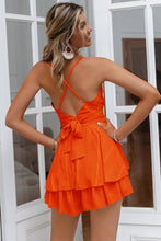 Load image into Gallery viewer, Crisscross Halter Neck Layered Romper