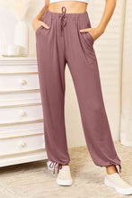 Load image into Gallery viewer, Basic Bae Full Size Soft Rayon Drawstring Waist Pants with Pockets