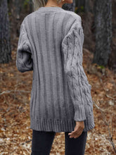 Load image into Gallery viewer, Cable-Knit Button Down Cardigan