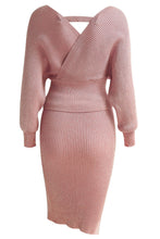 Load image into Gallery viewer, Dolman Sleeve Rib-Knit Top and Skirt Set