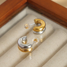 Load image into Gallery viewer, 18K Gold-Plated C-Hoop Earrings