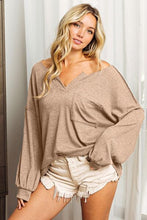 Load image into Gallery viewer, BiBi Exposed Seam Long Sleeve Top