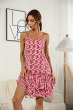 Load image into Gallery viewer, Polka Dot Hammock Ruffle Hem Dress