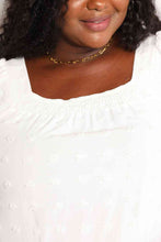 Load image into Gallery viewer, Double Take Swiss Dot Puff Sleeve Square Neck Blouse