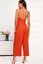 Load image into Gallery viewer, Spaghetti Strap Wide Leg Jumpsuit with Pockets
