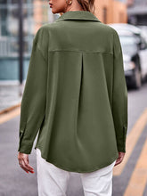 Load image into Gallery viewer, Pocketed Button Up Dropped Shoulder Shacket