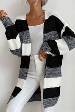 Load image into Gallery viewer, Striped Long Sleeve Duster Cardigan