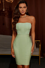 Load image into Gallery viewer, Strapless Cutout Ribbed Detail Bandage Dress