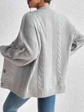 Load image into Gallery viewer, Cable-Knit Button Down Cardigan