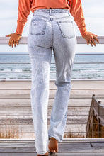 Load image into Gallery viewer, Distressed Straight Leg Jeans with Pockets