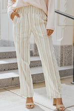 Load image into Gallery viewer, Striped Smocked Waist Wide Leg Pants