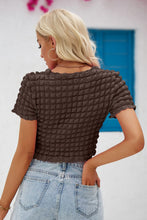 Load image into Gallery viewer, Round Neck Short Sleeve Crop Top