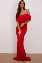 Load image into Gallery viewer, Off-Shoulder Floor Length Dress