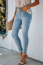 Load image into Gallery viewer, Button Fly Skinny Jeans