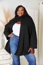 Load image into Gallery viewer, HEYSON Full Size Open Front Cardigan with Scarf Design