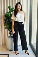 Load image into Gallery viewer, Dress Day Marvelous in Manhattan One-Shoulder Jumpsuit in White/Black