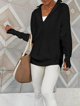 Load image into Gallery viewer, Half Zip Long Sleeve Knit Top