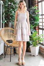 Load image into Gallery viewer, Smocked Tiered Sleeveless Dress