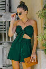Load image into Gallery viewer, Smocked Frill Trim Tube Top and Shorts Set