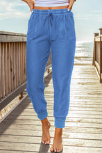 Load image into Gallery viewer, Elastic Waist Cropped Jogger Pants with Pockets