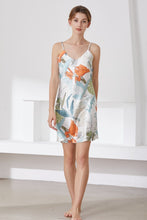 Load image into Gallery viewer, Botanical Print V-Neck Spaghetti Strap Night Dress