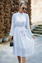 Load image into Gallery viewer, Swiss Dot Tie Waist Dress