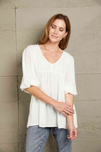 Load image into Gallery viewer, Double Take V-Neck Half Sleeve Blouse with Pockets