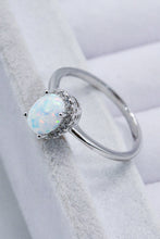Load image into Gallery viewer, 925 Sterling Silver 4-Prong Opal Ring