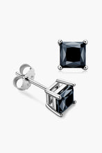 Load image into Gallery viewer, 925 Sterling Silver Square Moissanite Stud Earrings