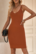 Load image into Gallery viewer, Ribbed Sleeveless V-Neck Dress
