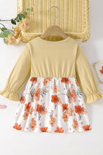 Load image into Gallery viewer, Girls Floral Two-Tone Dress