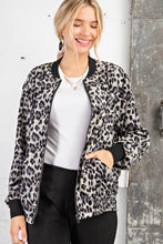 Load image into Gallery viewer, Mazik Animal Print Bomber Jacket