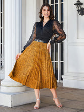 Load image into Gallery viewer, Leopard Print Pleated Midi Skirt