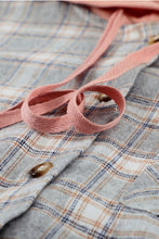 Load image into Gallery viewer, Plaid Drawstring Hooded Shirt Jacket