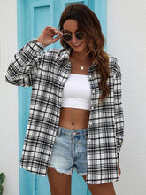 Load image into Gallery viewer, Plaid Collared Neck Button Down Shirt