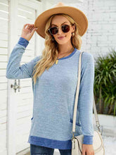 Load image into Gallery viewer, Round Neck Long Sleeve Blouse