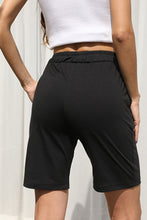 Load image into Gallery viewer, Butterfly Print Drawstring Waist Bermuda Shorts