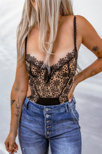 Load image into Gallery viewer, Lace Adjustable Spaghetti Strap Tied Bodysuit
