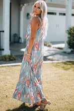Load image into Gallery viewer, Printed Spaghetti Strap Ruffle Hem Maxi Dress