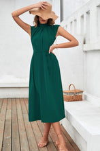 Load image into Gallery viewer, Mock Neck Tied Cap Sleeve Dress