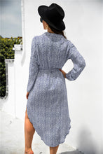 Load image into Gallery viewer, Ditsy Leopard Button Though Belt Dress