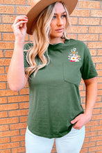 Load image into Gallery viewer, Graphic Round Neck Pocket Tee