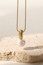 Load image into Gallery viewer, Freshwater Pearl Pendant 18K Gold-Plated Necklace