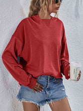 Load image into Gallery viewer, Dropped Shoulder Slit Hoodie