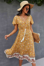 Load image into Gallery viewer, Bohemian V-Neck Flutter Sleeve Dress