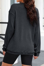 Load image into Gallery viewer, XOXO Leopard Round Neck Sweatshirt